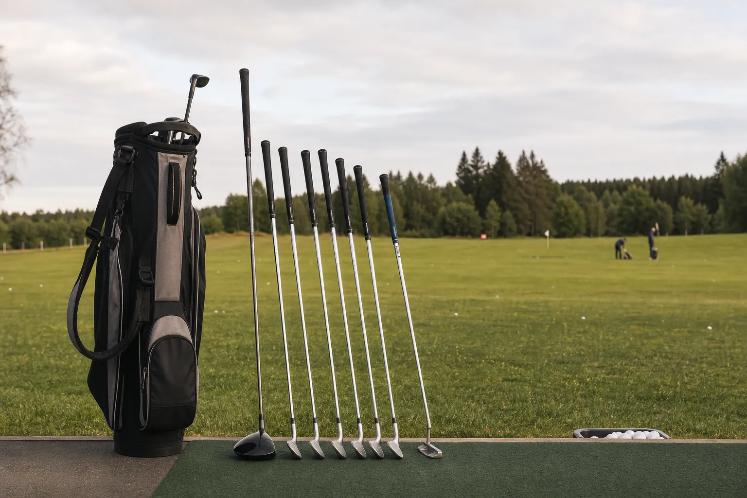 Komplett golfset i en bag, redo för en nybörjares första rundor